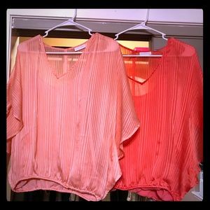 New York and Co. Blouses. Soft Pink & Coral